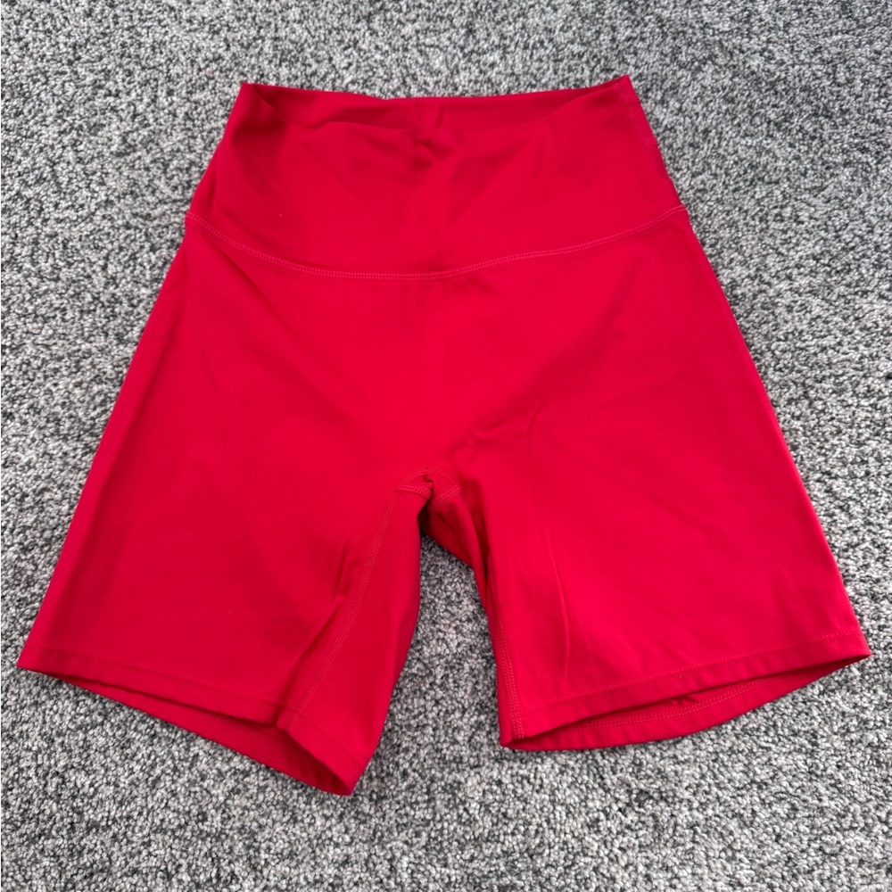 Stylish Red Women's Bike Shorts
